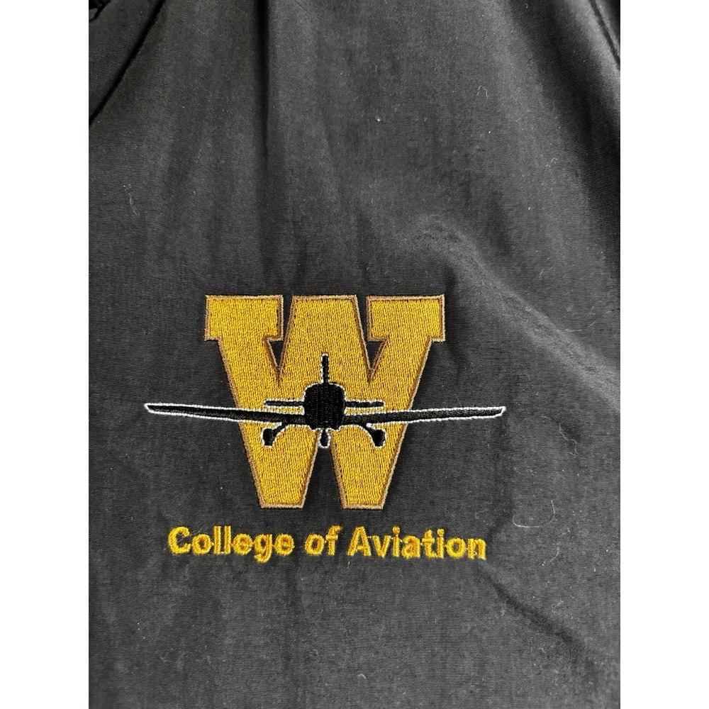 Western Michigan University College Of Aviation Winter Jacket Mens XL Black Logo